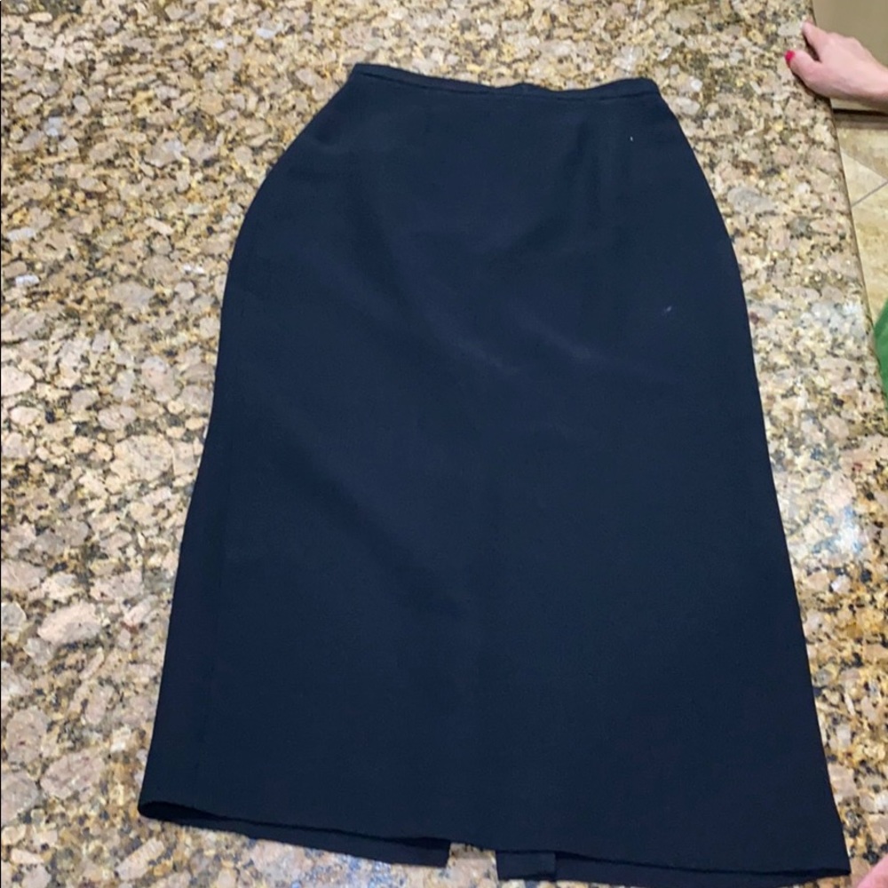 1 black long pencil skirt